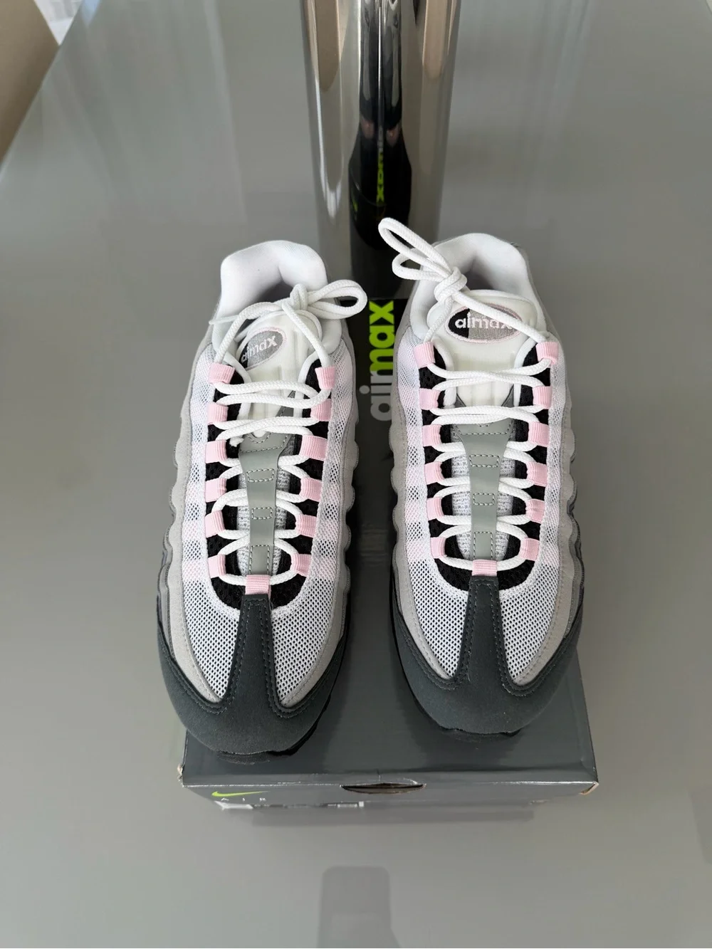 Nike Air Max 95 Pink Foam Women Size 8- Black, Gray & Pink Accent